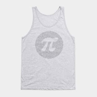 Pi Day cool circle pattern with pi digits and symbol Tank Top